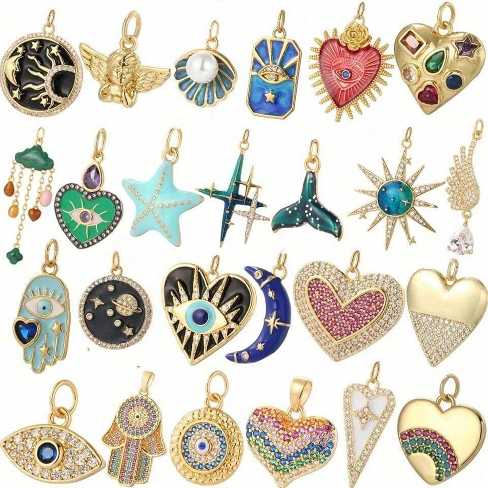 Moon Star Earrings - 1 Buah Aksesori Perhiasan DIY Bentuk