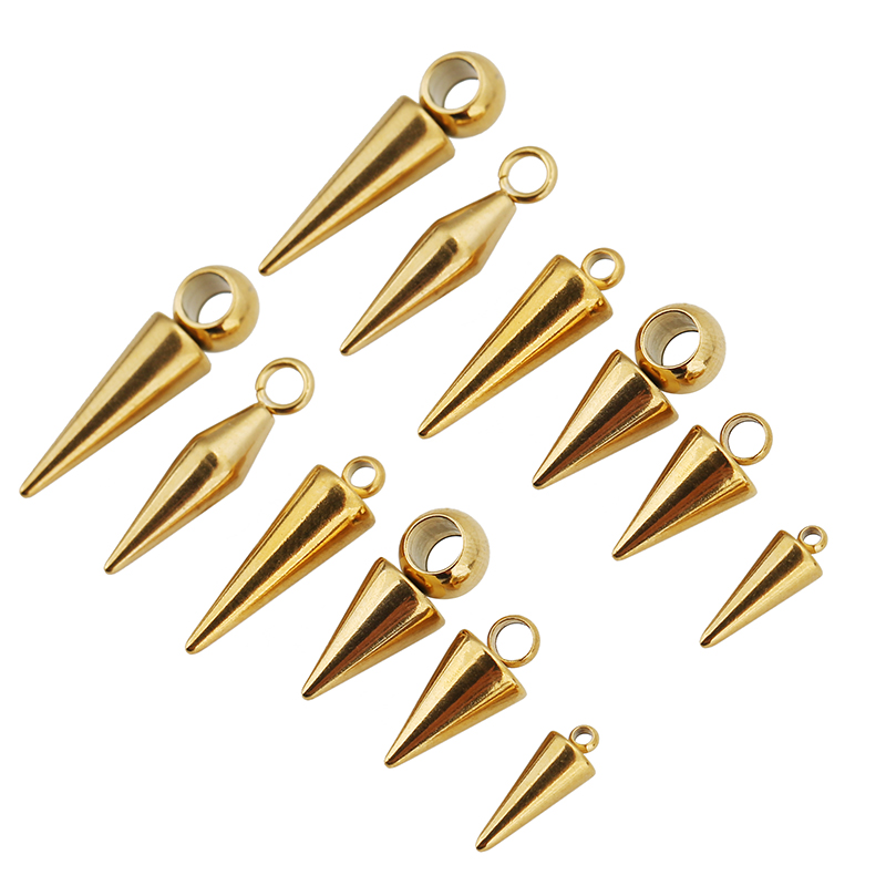 Moon Star Earrings - 10 Buah Liontin Jimat Kerucut Baja