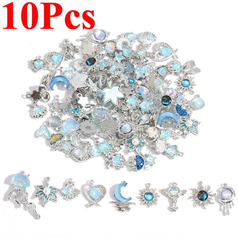 Moon Star Earrings - 10 Buah Liontin Pesona Matahari Bulan
