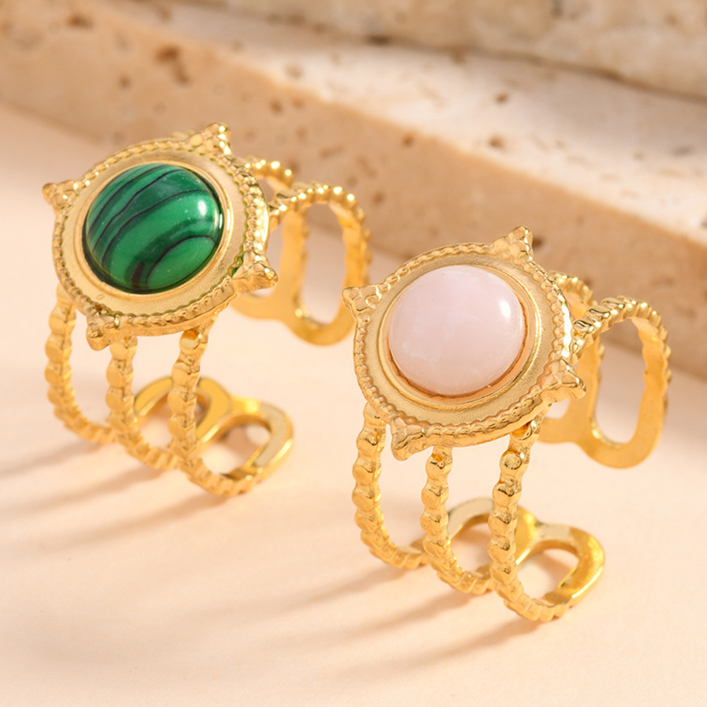 Turquoise Stone Ring - Cincin Batu Alam Mewah Set Baru