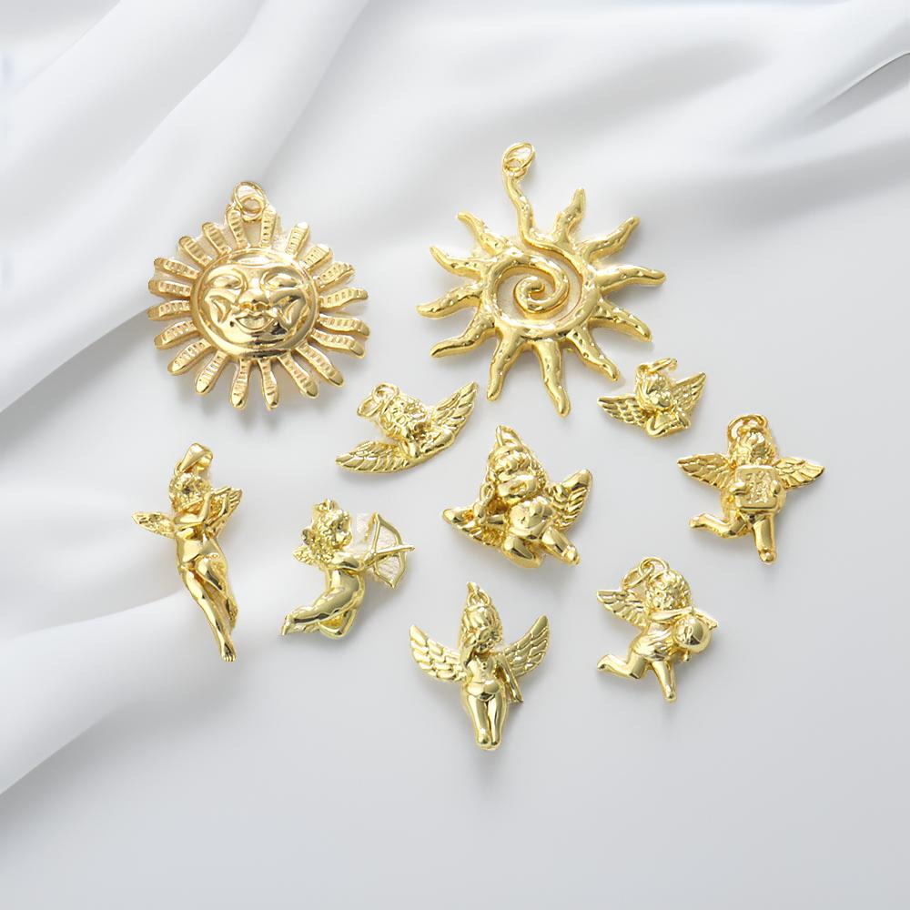 Moon Star Earrings - 1 buah liontin DIY malaikat matahari