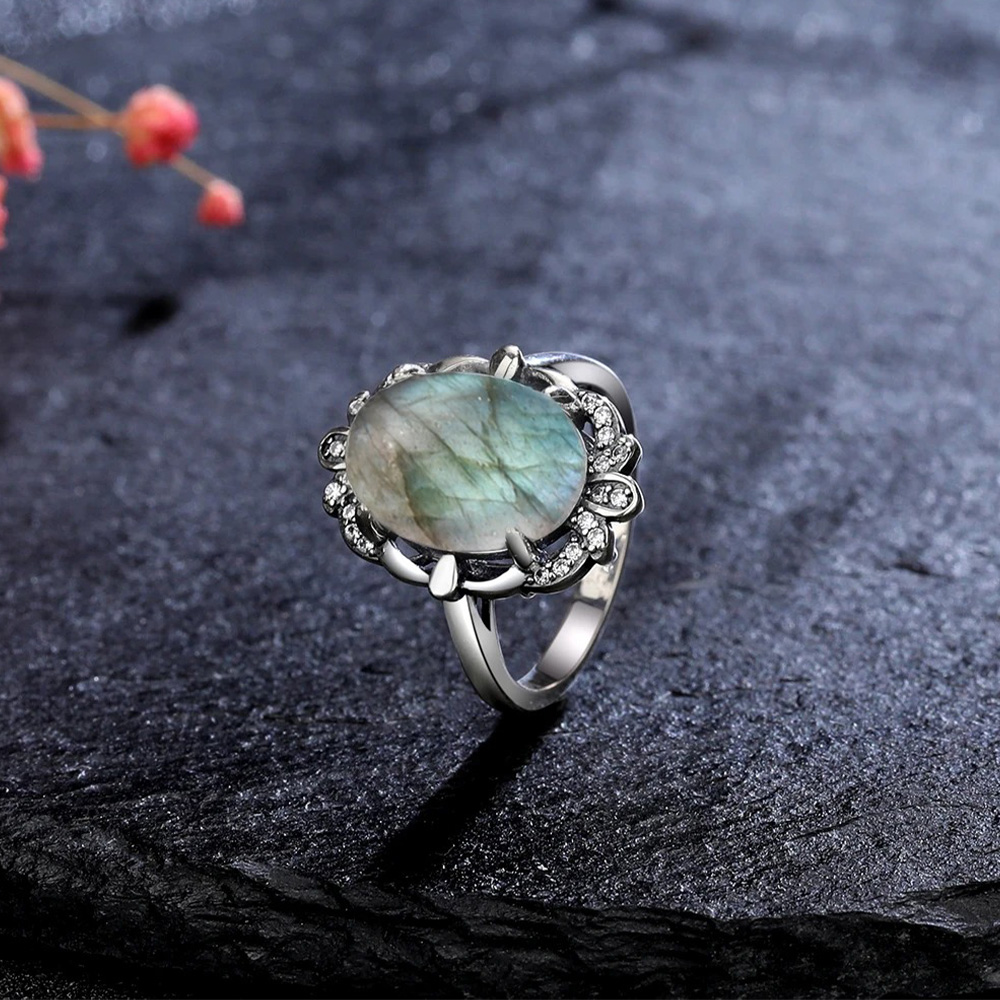 Cincin Batu Bulan Antik untuk  - Turquoise Stone Ring ulasan dan harga