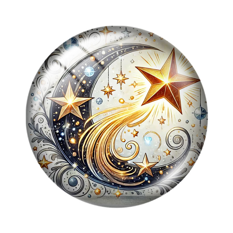 Mystic Star Moon 12/18/20/25mm - Moon Star Earrings ulasan dan harga