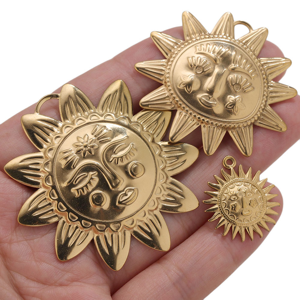 5pcs Liontin Emas PVD Baja Ant - Moon Star Earrings ulasan dan harga