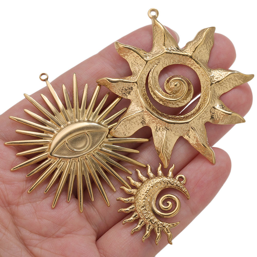 5pcs Liontin Emas PVD Baja Ant - Moon Star Earrings ulasan dan harga