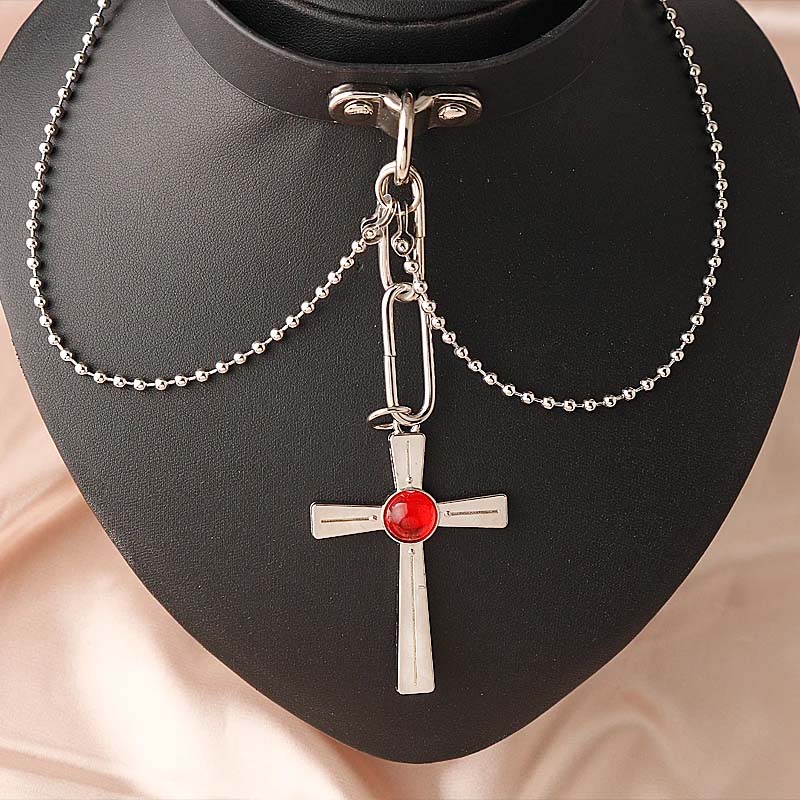 Kalung kristal merah Rosario d - Crystal Choker Necklace ulasan dan harga