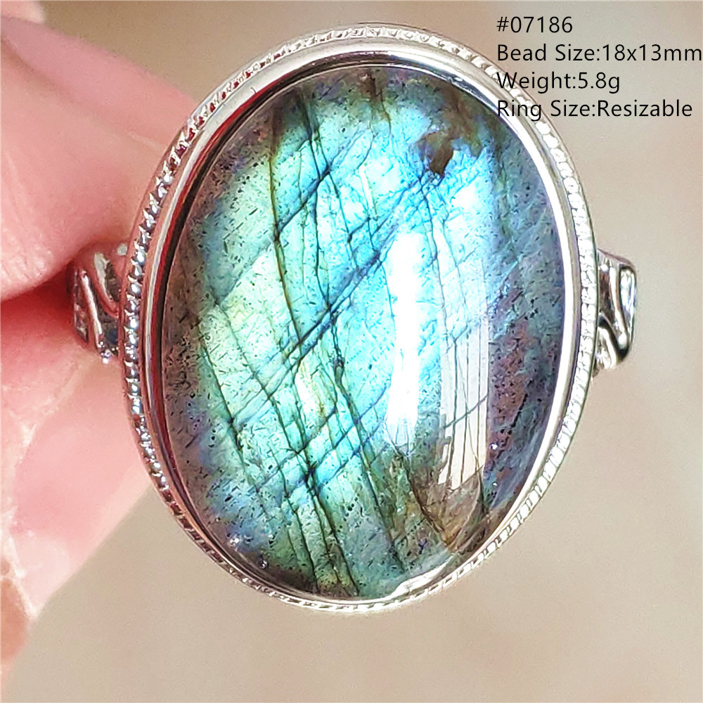 Cincin Labradorit Cahaya Biru  - Turquoise Stone Ring ulasan dan harga