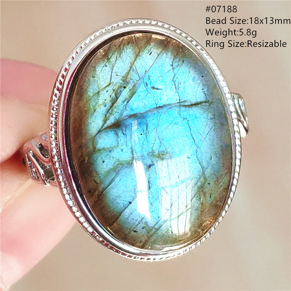 Cincin Labradorit Cahaya Biru  - Turquoise Stone Ring ulasan dan harga