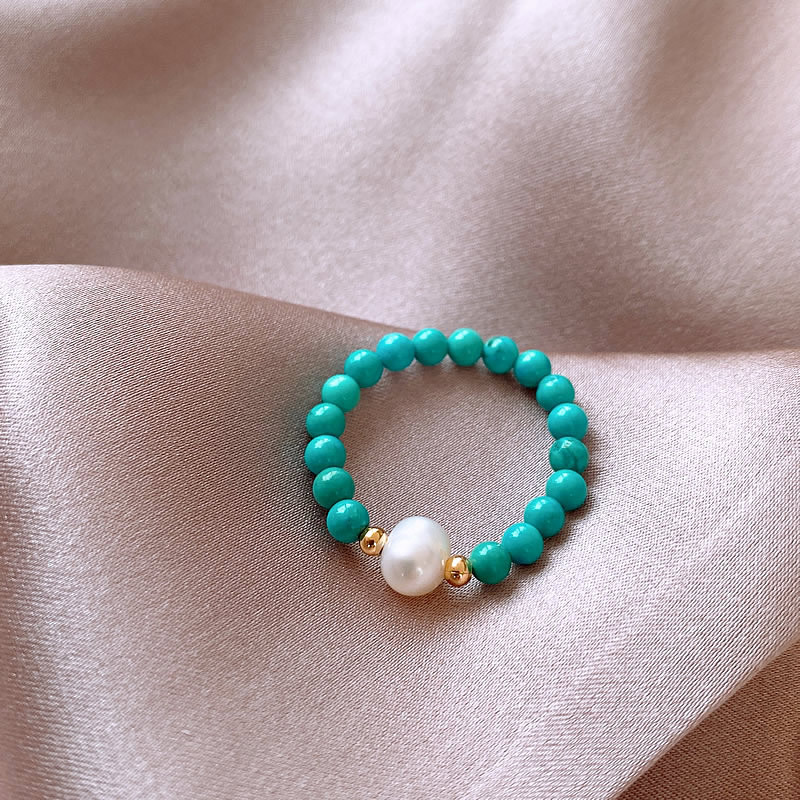 Model baru trendi alami air ta - Turquoise Stone Ring ulasan dan harga