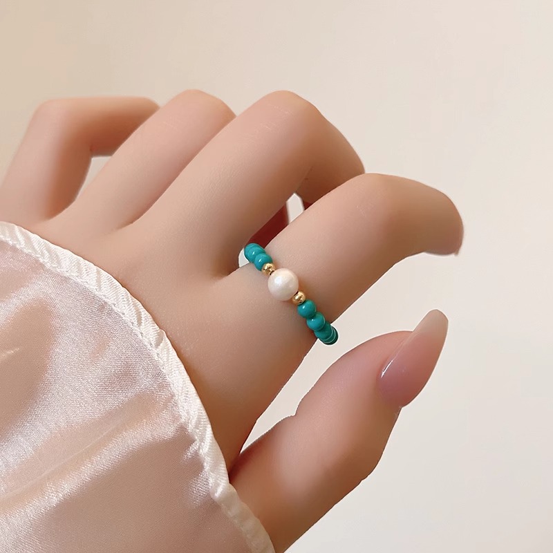 Model baru trendi alami air ta - Turquoise Stone Ring ulasan dan harga