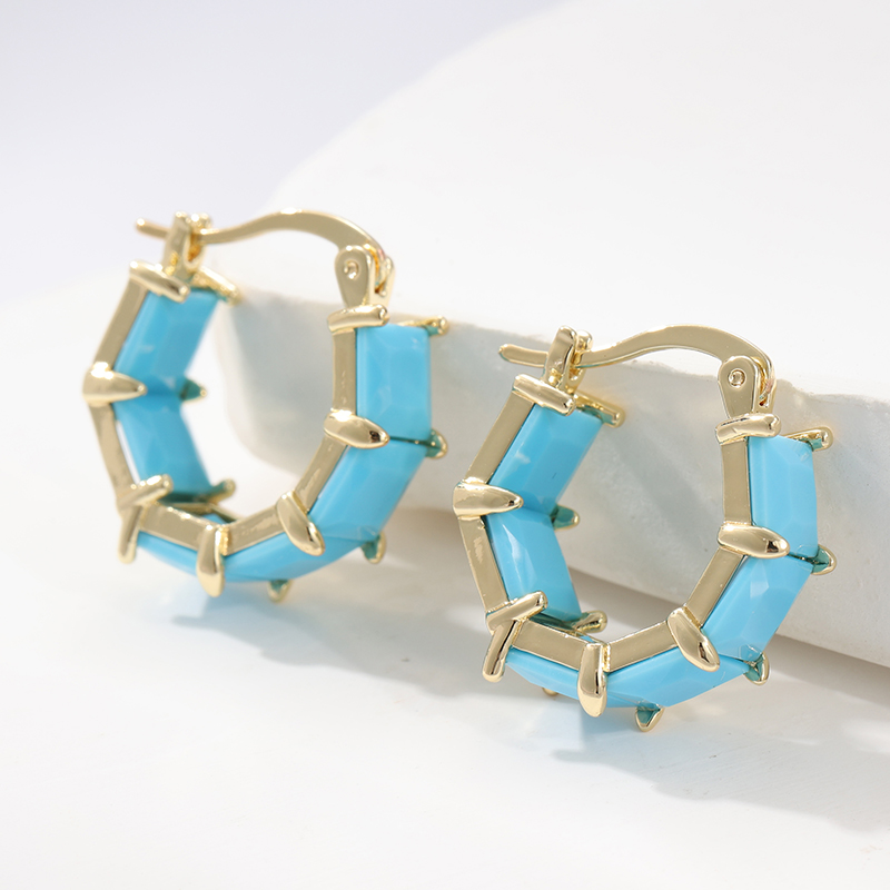 Anting Kotak-kotak Pirus Klasi - Turquoise Stone Ring ulasan dan harga