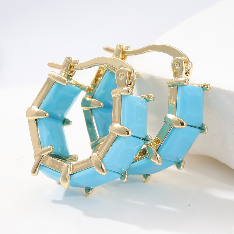 Anting Kotak-kotak Pirus Klasi - Turquoise Stone Ring ulasan dan harga