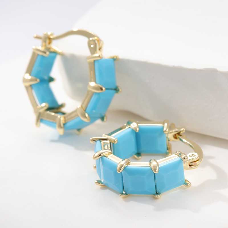 Anting Kotak-kotak Pirus Klasi - Turquoise Stone Ring ulasan dan harga