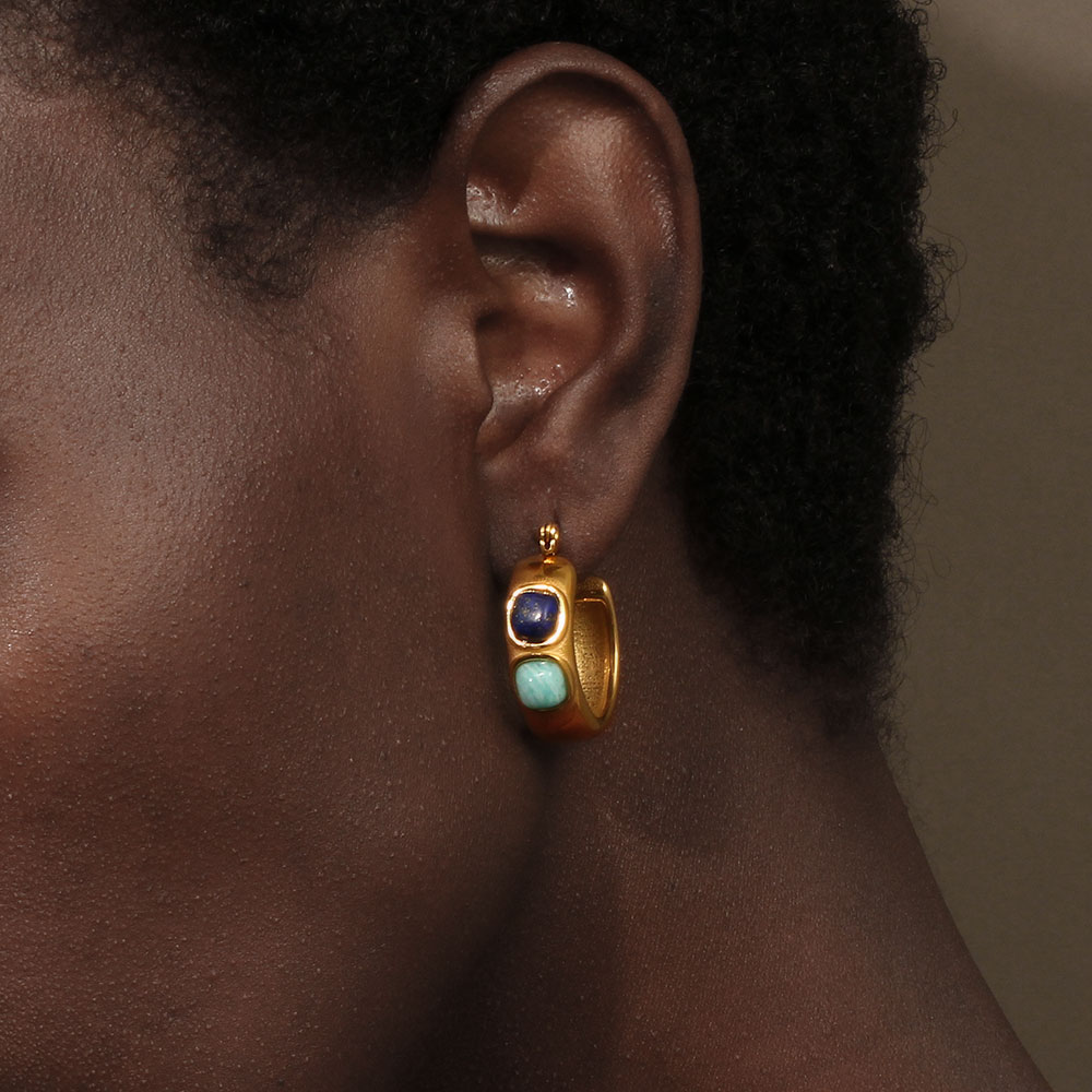 E.B.belle anting-anting bulat  - Turquoise Stone Ring ulasan dan harga