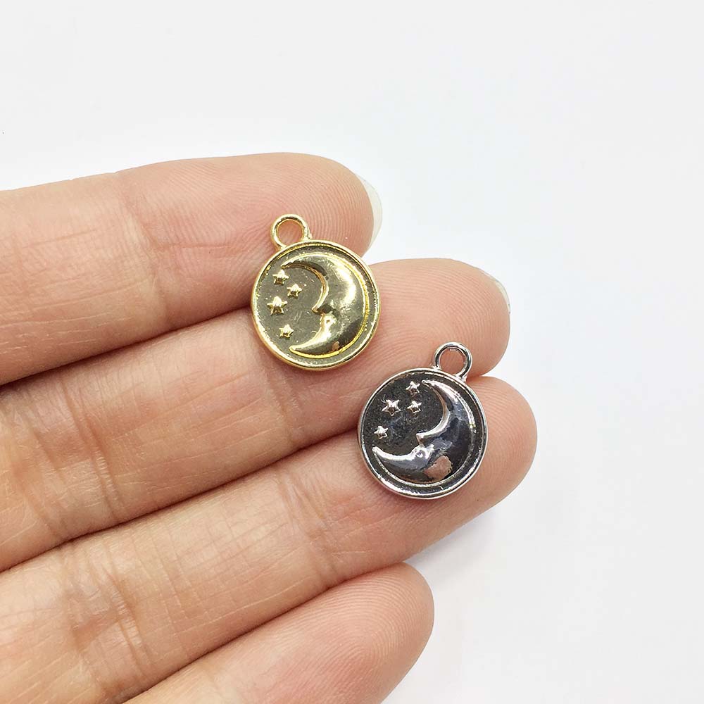 Eruifa 20 Buah 12Mm Liontin Ji - Moon Star Earrings ulasan dan harga