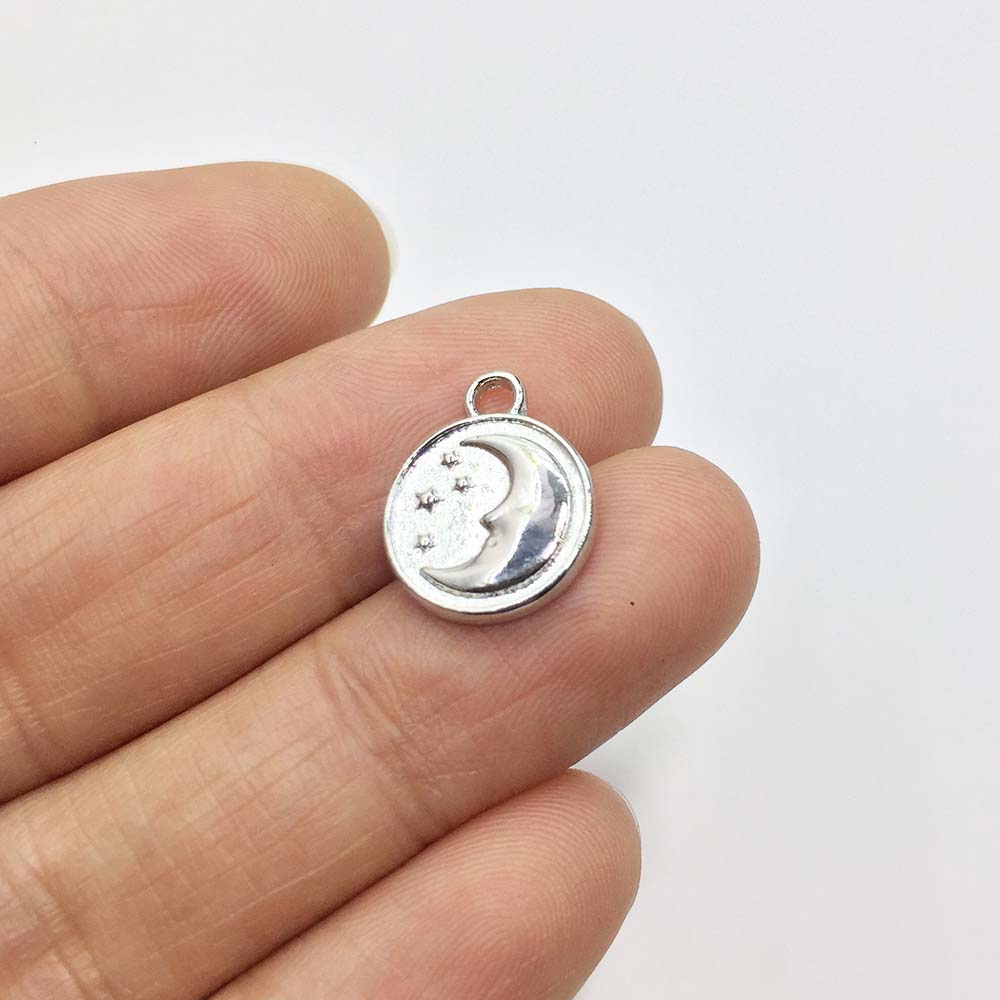 Eruifa 20 Buah 12Mm Liontin Ji - Moon Star Earrings ulasan dan harga