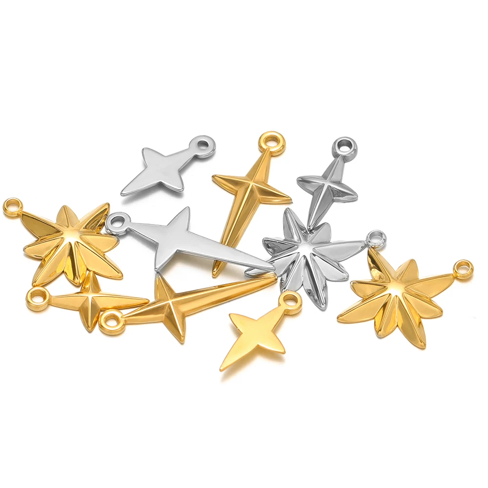 5 buah liontin kalung bandul b - Moon Star Earrings ulasan dan harga