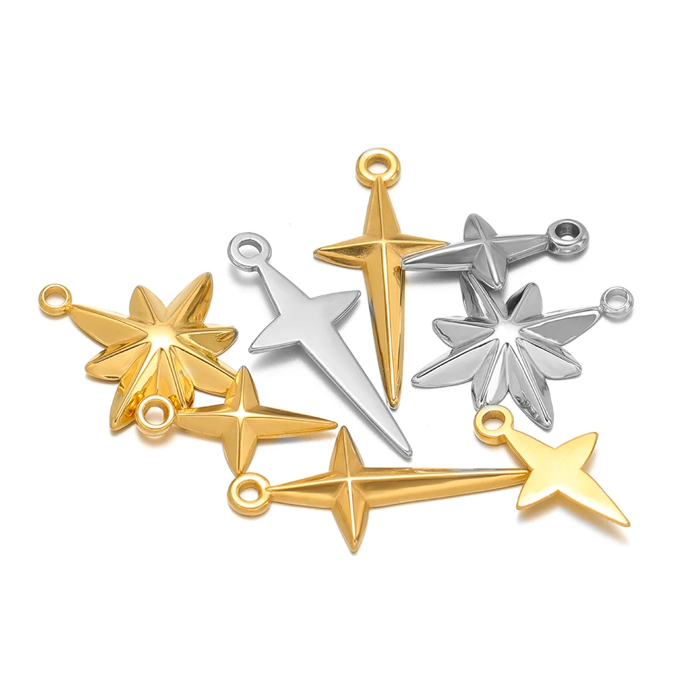 5 buah liontin kalung bandul b - Moon Star Earrings ulasan dan harga