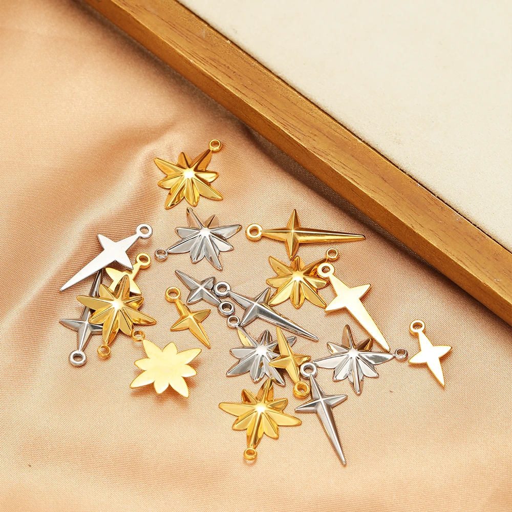 5 buah liontin kalung bandul b - Moon Star Earrings ulasan dan harga